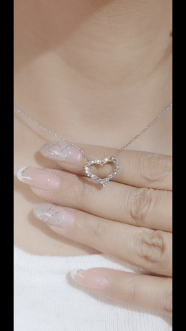 Heart Diamond Necklace -WK4163