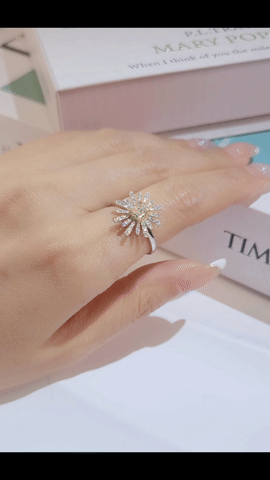 Yellow Diamond Daisy Ring-WK4159