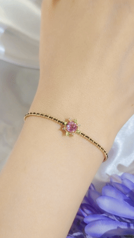 Spinel & Diamond Charm-WK4179@