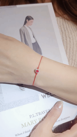 Heart Shape Ruby Diamond Bracelet-WKH4104@