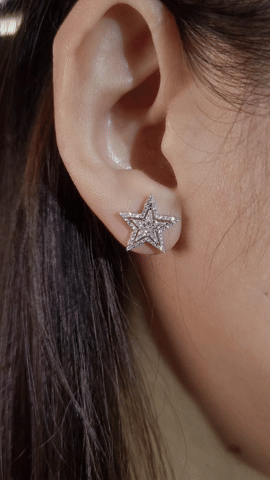 Diamond Starry Earrings-WK4217