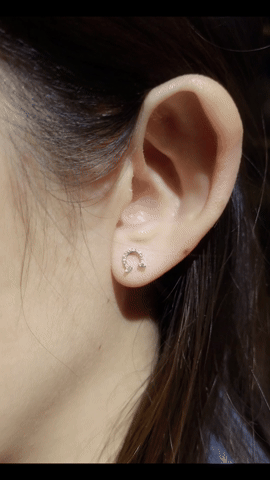 Diamond Earring (one piece)-WK4213@