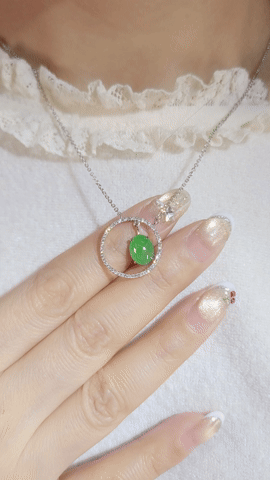 Jade and Diamond Necklace-WAO00000058