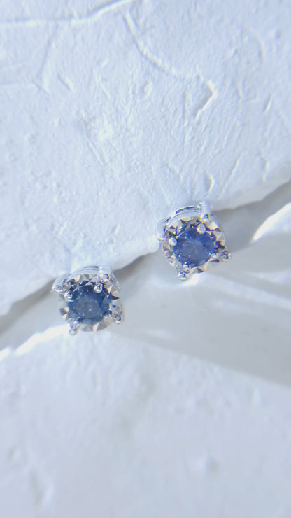 Blue Sapphire Earrings -WK3994