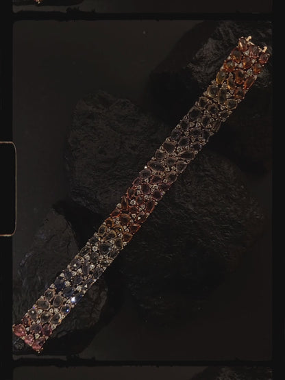 Rainbow  Sapphire  Diamond  Bracelet-WK3967