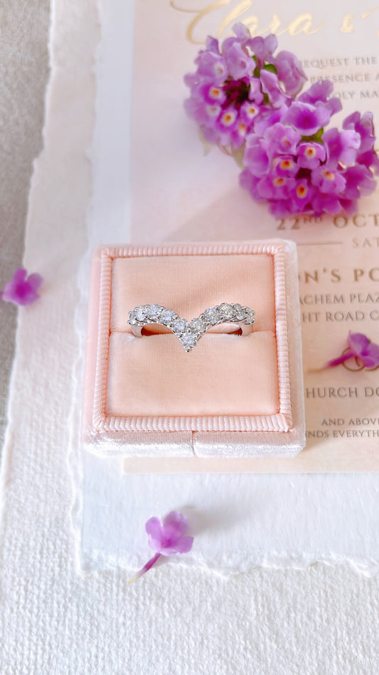 V Shape Diamond Ring-WK3818