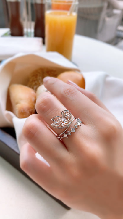 Learn To Fly Butterfly Diamond Ring-ZFO00024276