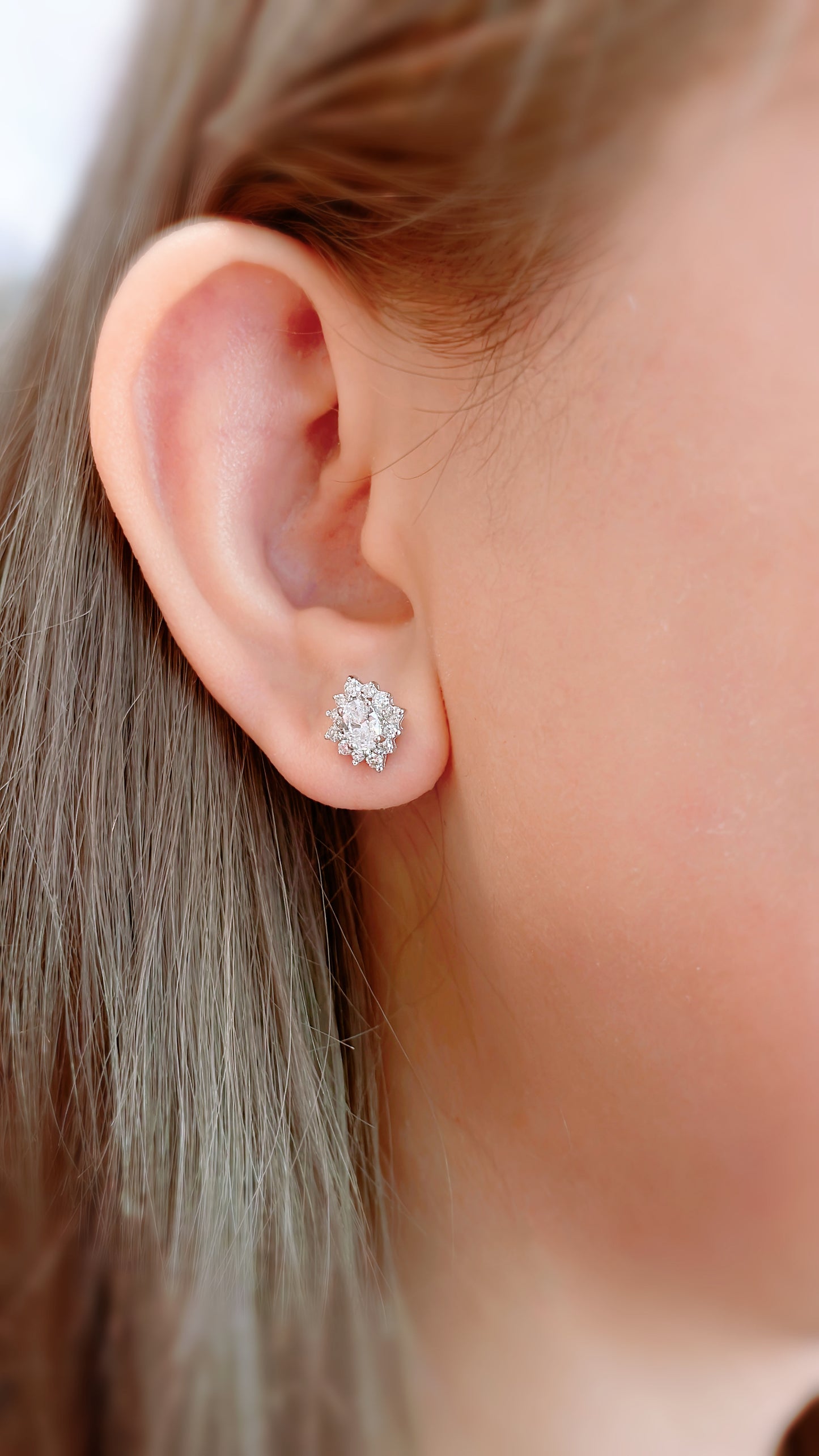 Cluster Diamond Earrings-ZCO00005004