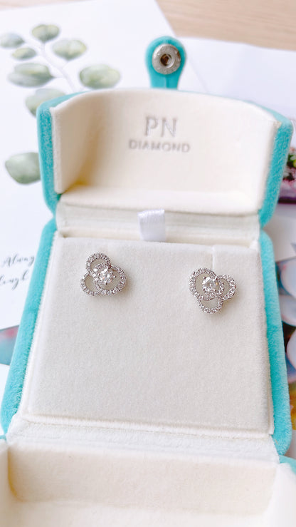 Rose Diamond Earrings-WK3874