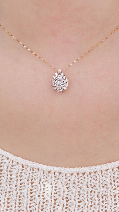 Cluster Diamond Pendant-WK3403