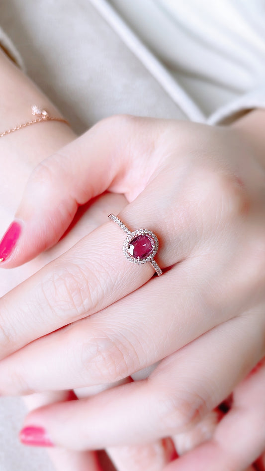 Pink Sapphire and Diamond Ring-WK3697