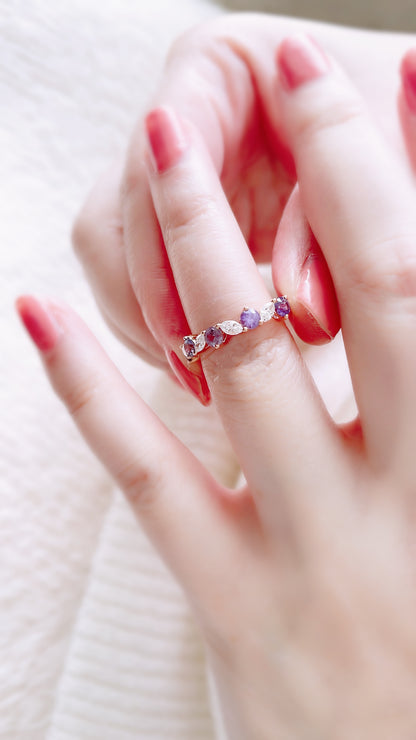 Purple Sapphire and Diamond Ring-WK3696