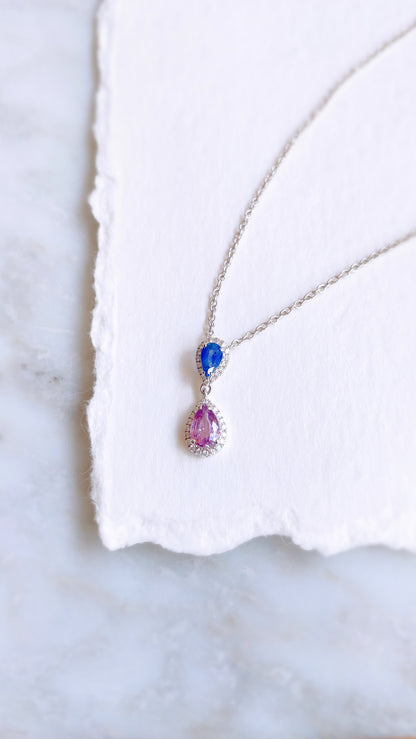 Purple & Blue Sapphire Pendant-BEO00002512