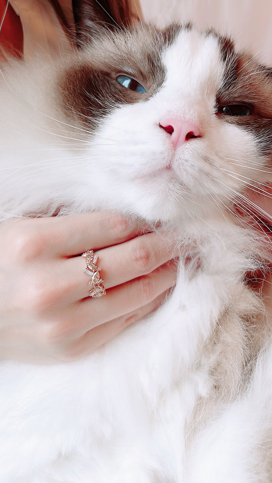 Cluster Yellow Diamond Ring-WK3735