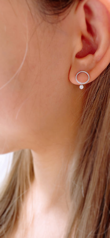 Dangle Diamond Earrings-WK3627