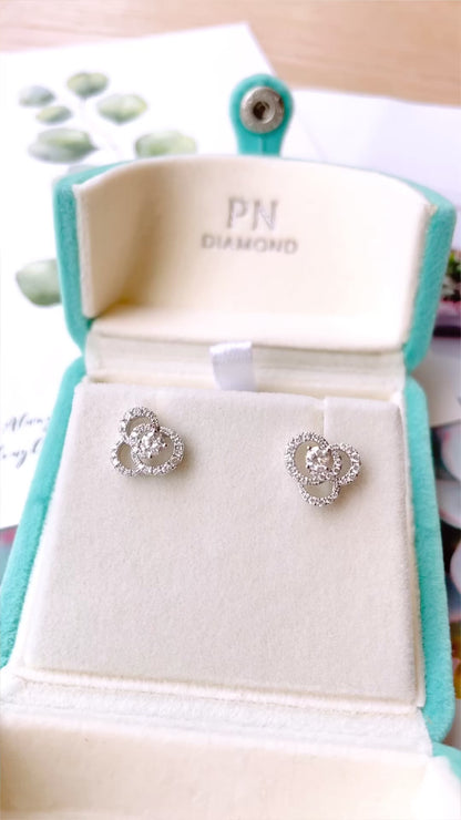 Rose Diamond Earrings-WK3874