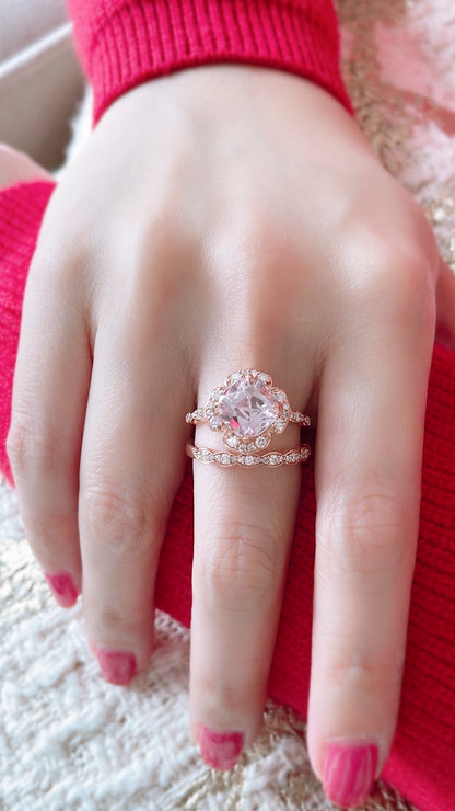 Kunzite and Diamond Ring-WK3624