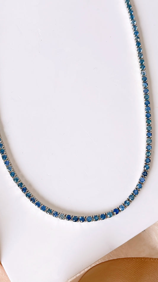 Blue Sapphire Necklace-WK3802