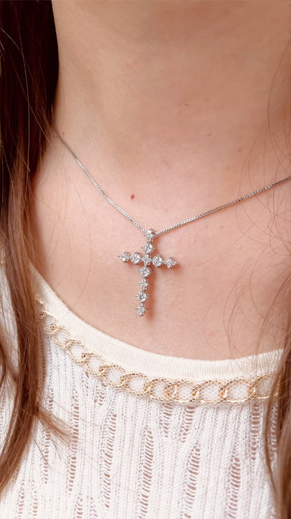 Diamond Cross Pendant-WK3890