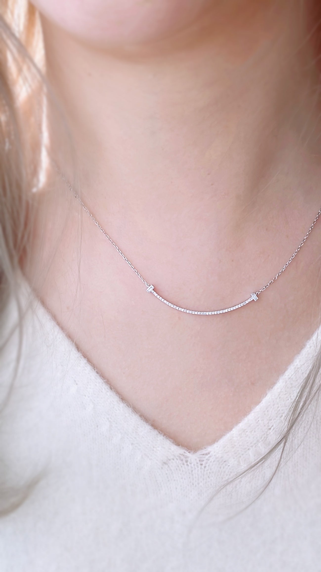 Smile Diamond Necklace-WK3668@