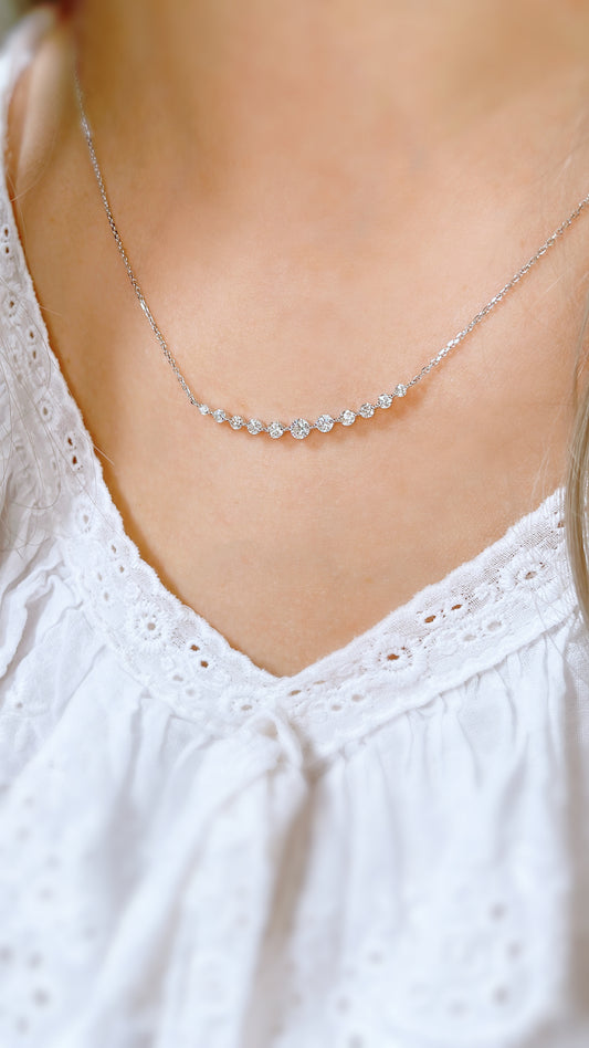Smile Natural Diamond Necklace-ZAO00005117