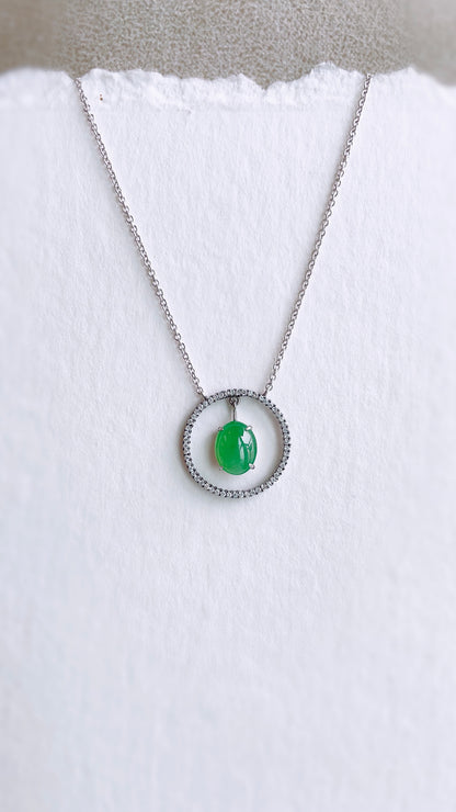 Jade and Diamond Pendant-WAO00000058