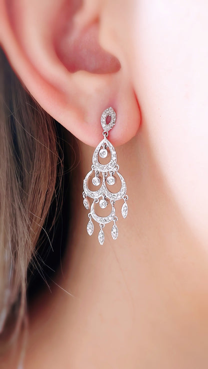 Chandelier Diamond Earrings-ZCO00002615