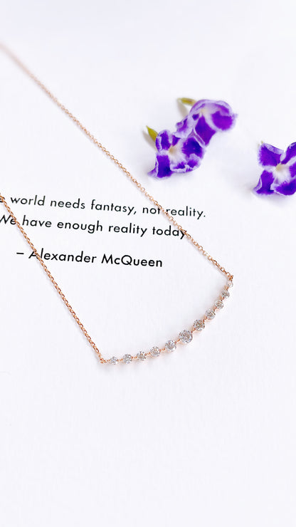 Smile Natural Diamond Necklace-ZAO00005117
