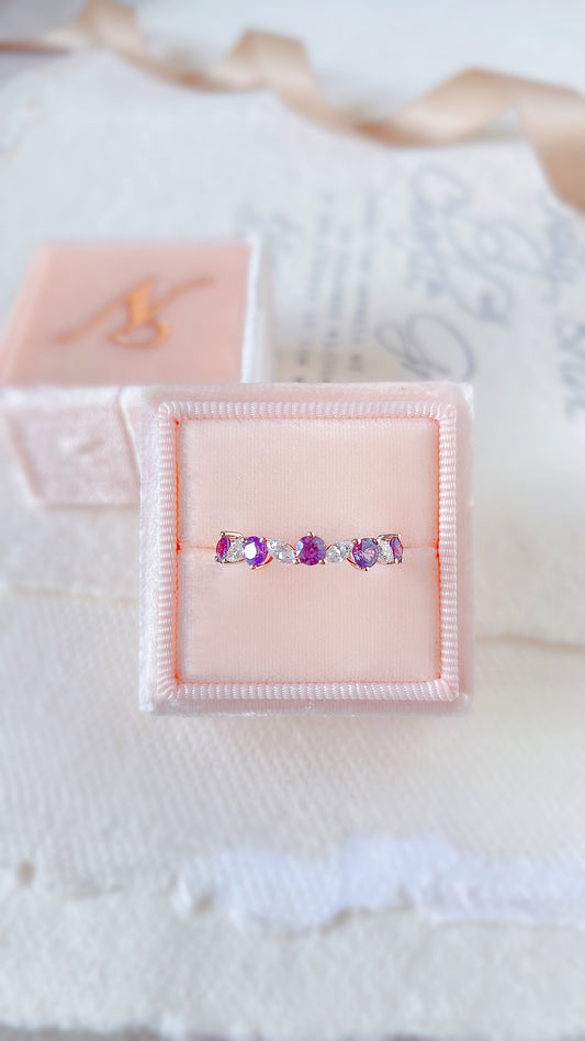 Purple Sapphire and Diamond Ring-WK3696