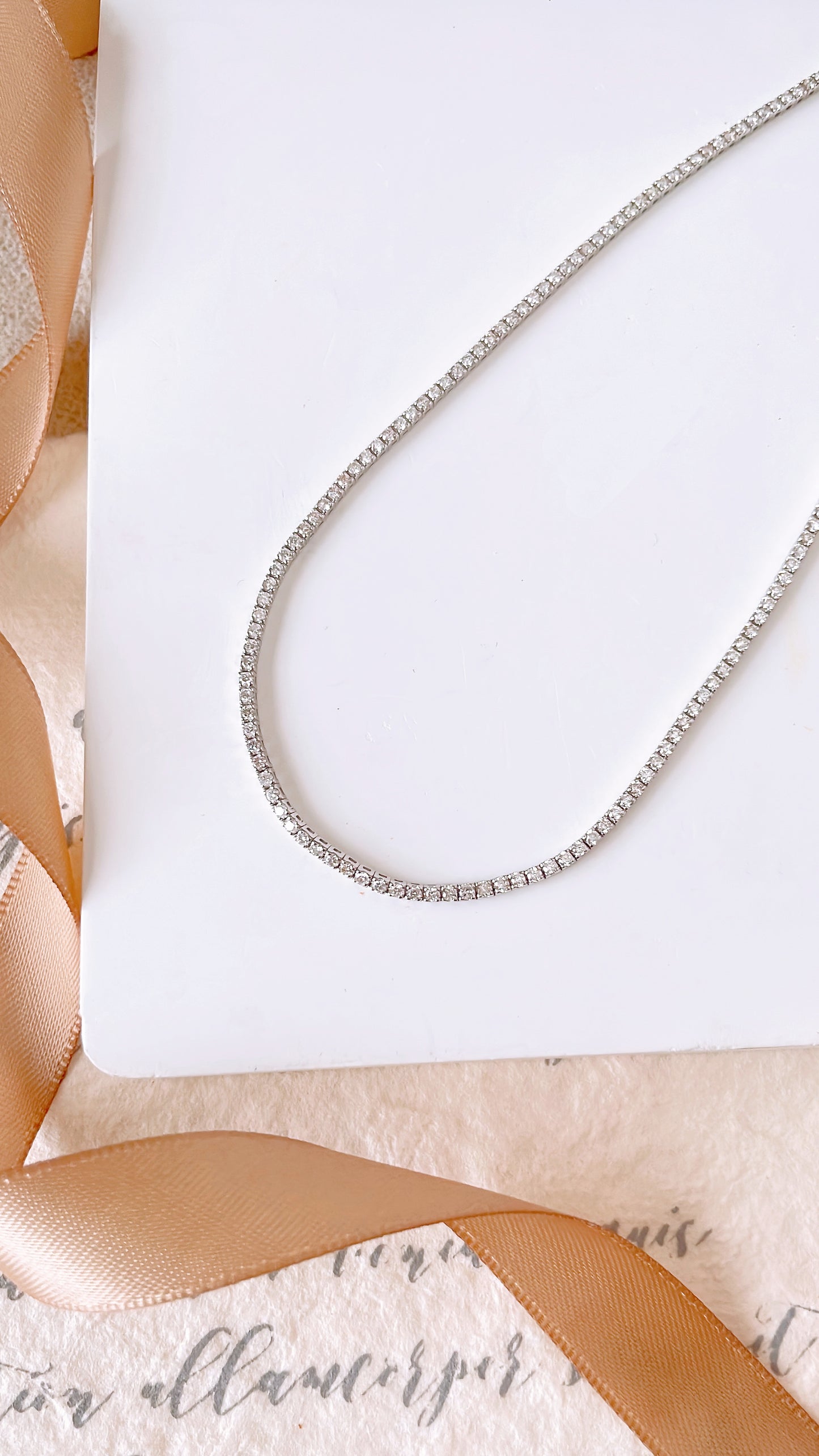 Tennis Diamond Necklace-WK3803