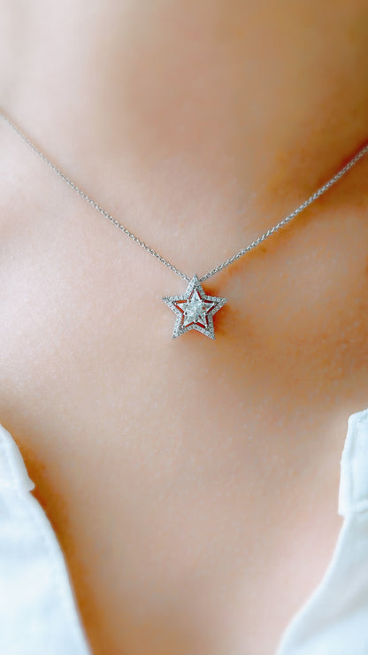 3 Ways Star Diamond Pendant-WK3642