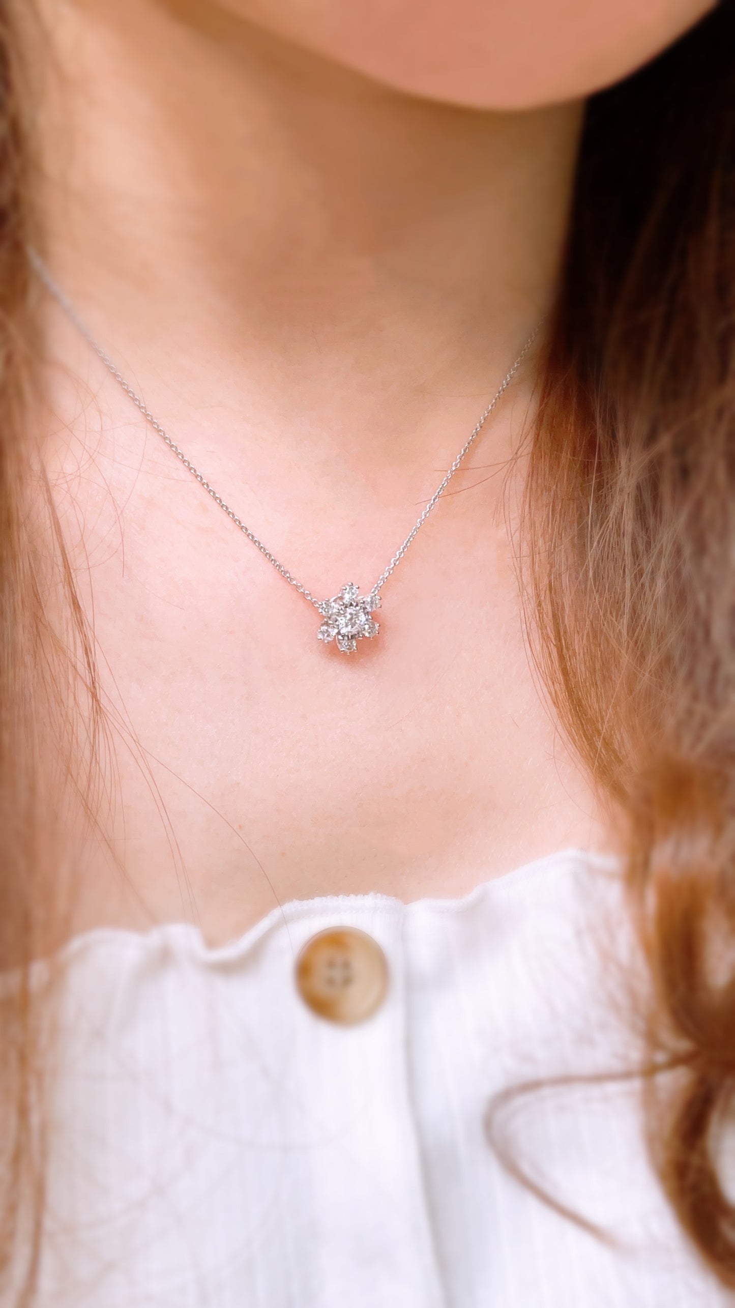 Winter Snowflake Diamond Pendant-WK3611