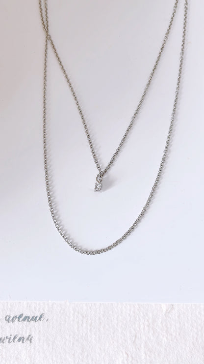 Layering Diamond Necklace/WK3525@