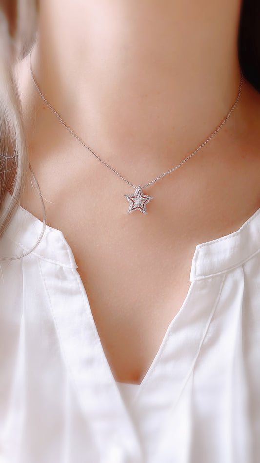 3 Ways Star Diamond Pendant-WK3642