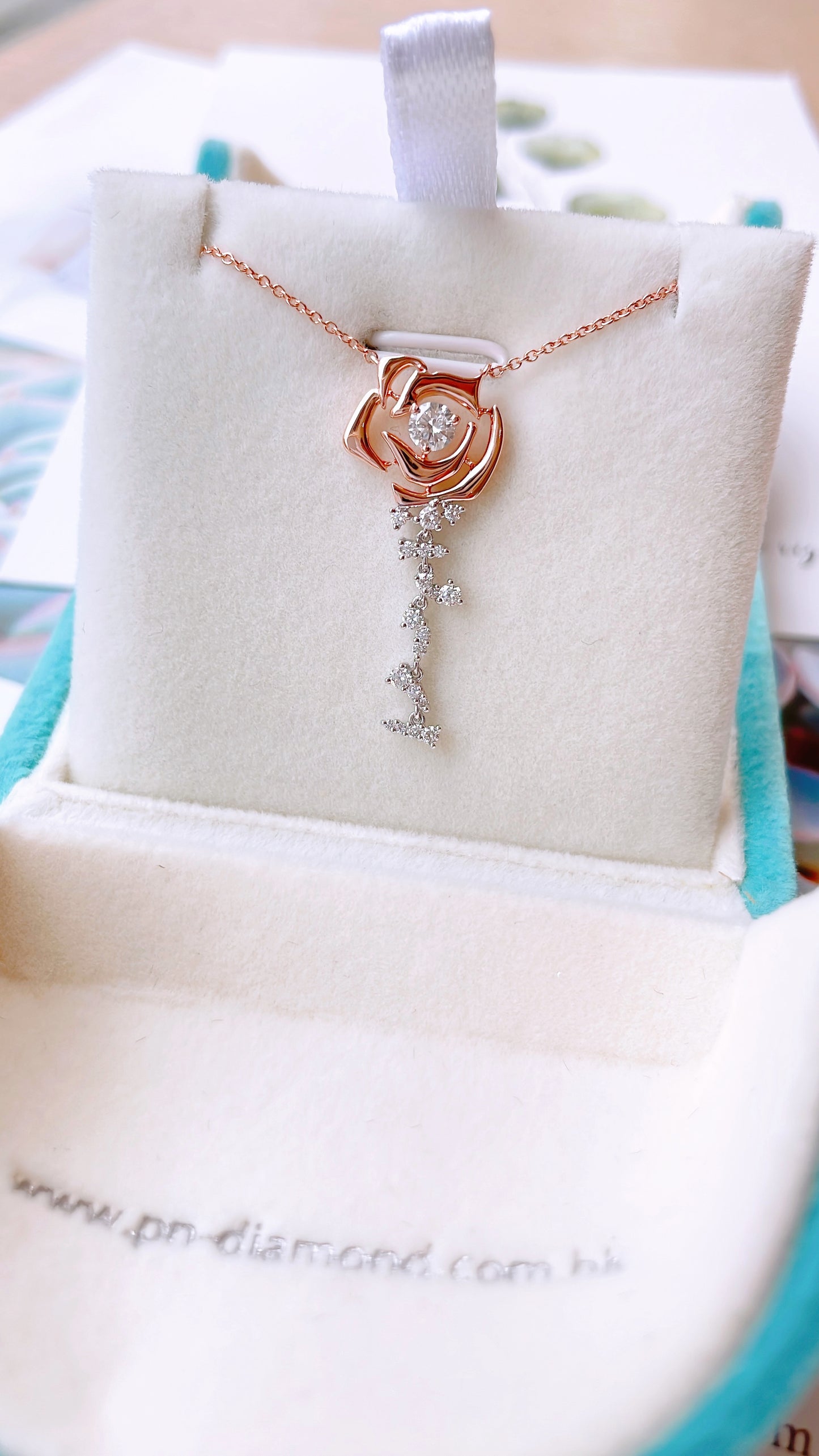 Rose Diamond Necklace-WK3882