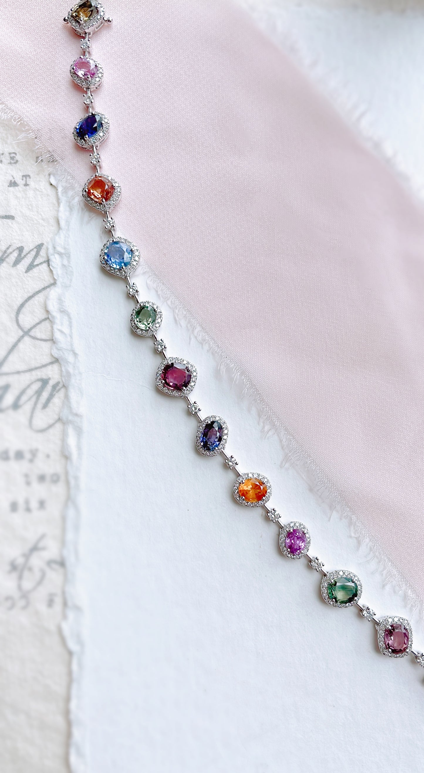 Multi-Color Sapphires Bracelet-WK3706