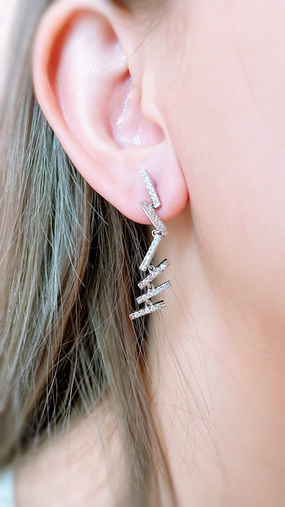 Lightning Bolt Diamond Earrings-ZCO00000307