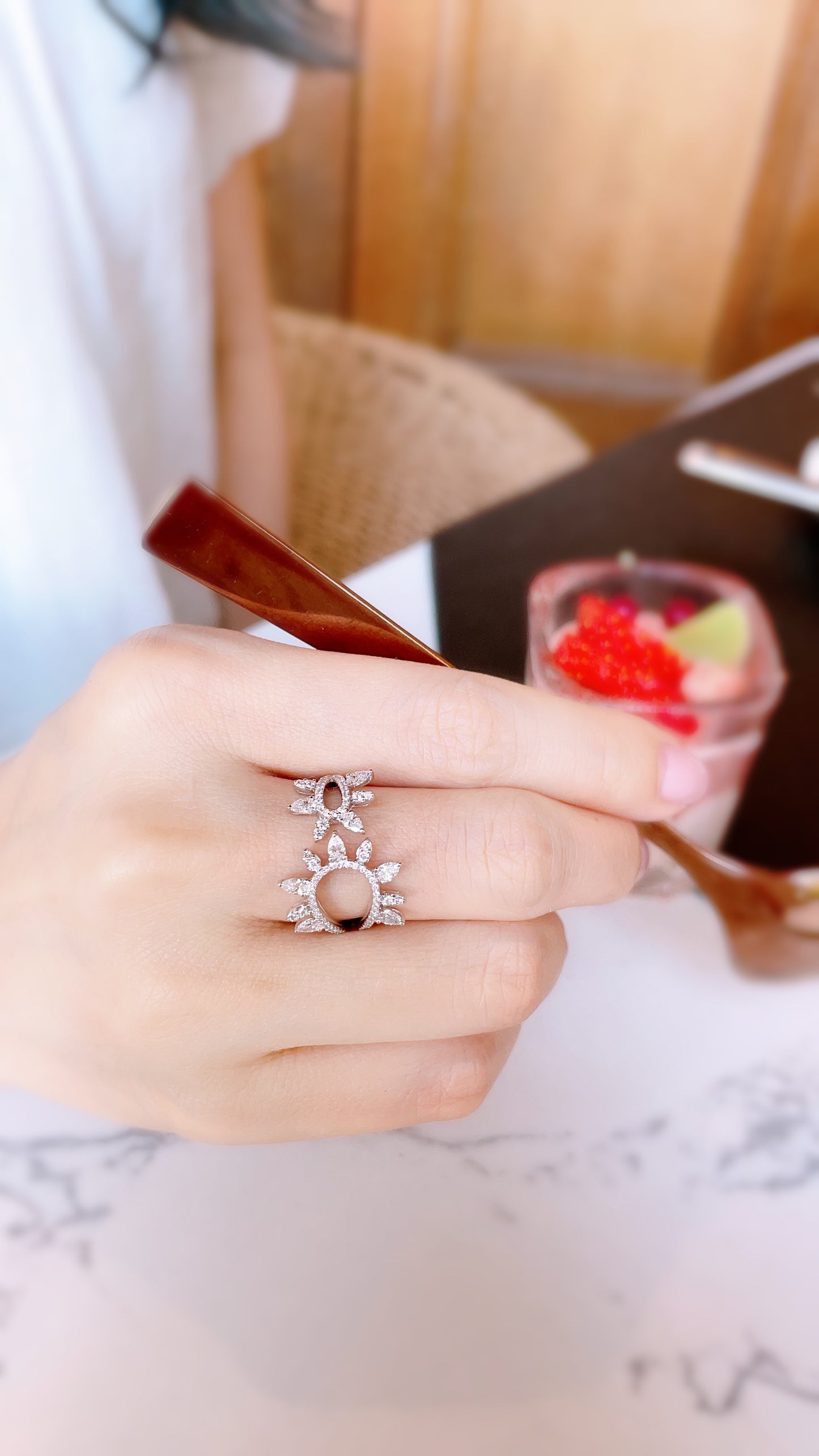 Rose Thorns Diamond Ring-WK3569