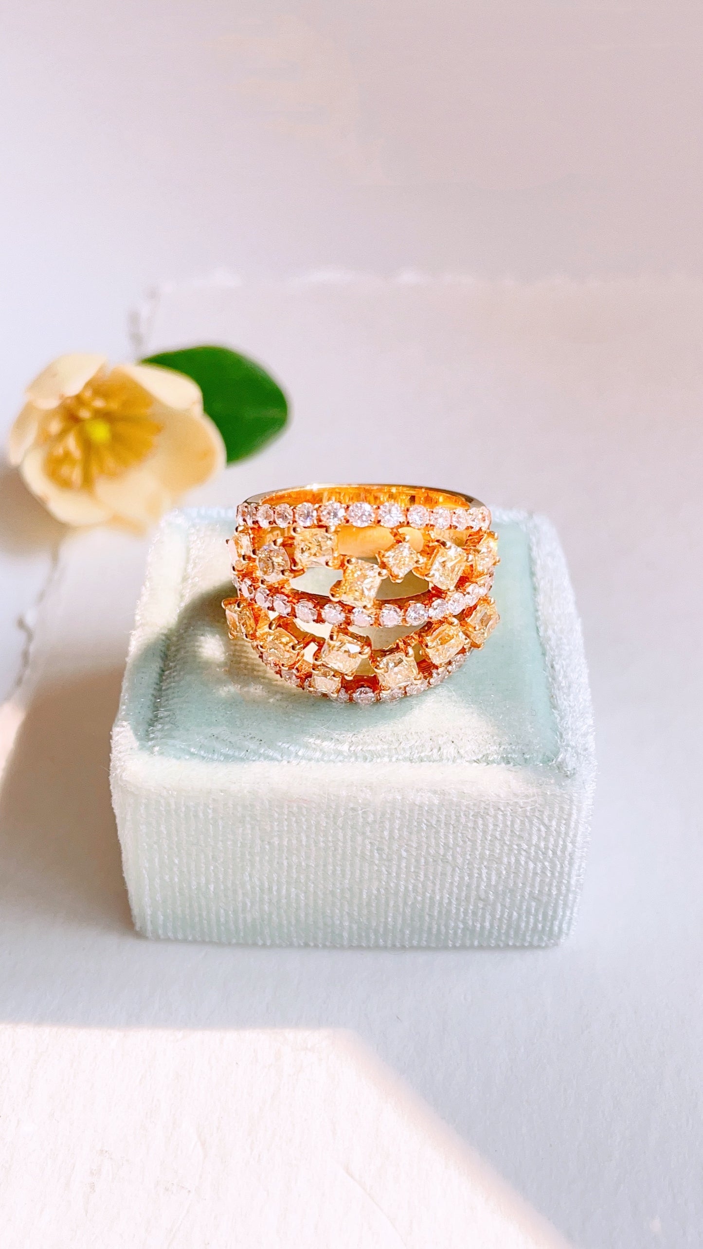 Yellow Diamond Cocktail Ring-ZFO00019186