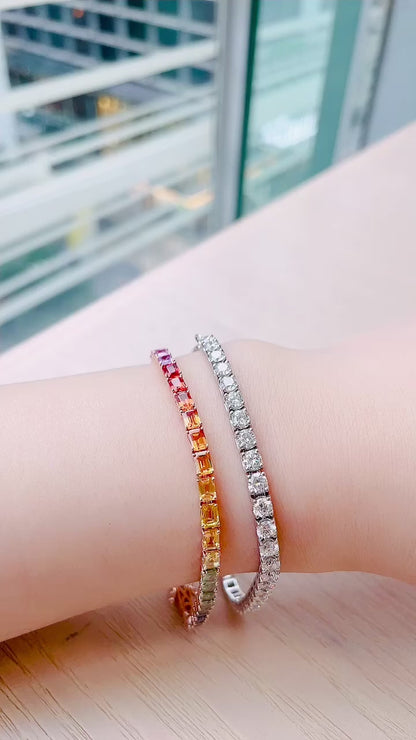 Rainbow Sapphires Bracelet-WK3827