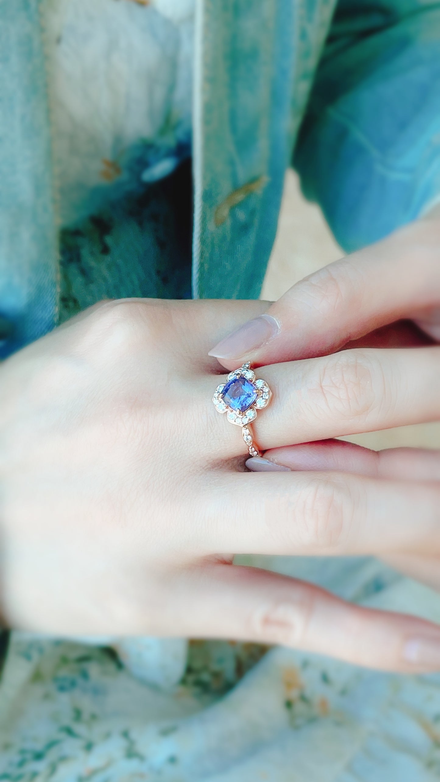 Purple Spinel and Diamond Ring-WK3624