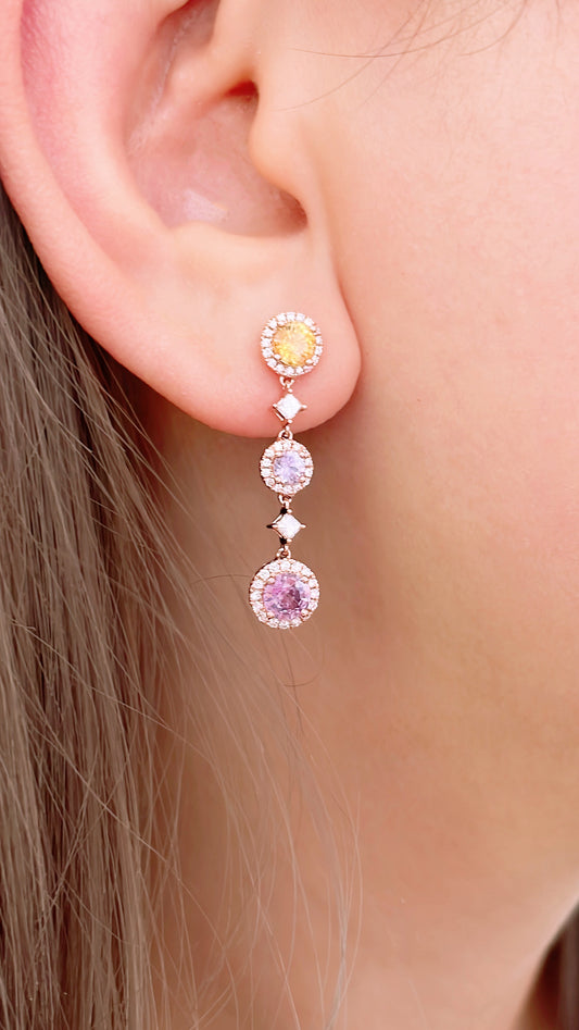 Sapphire and Diamond Drop Earrings-WK3778