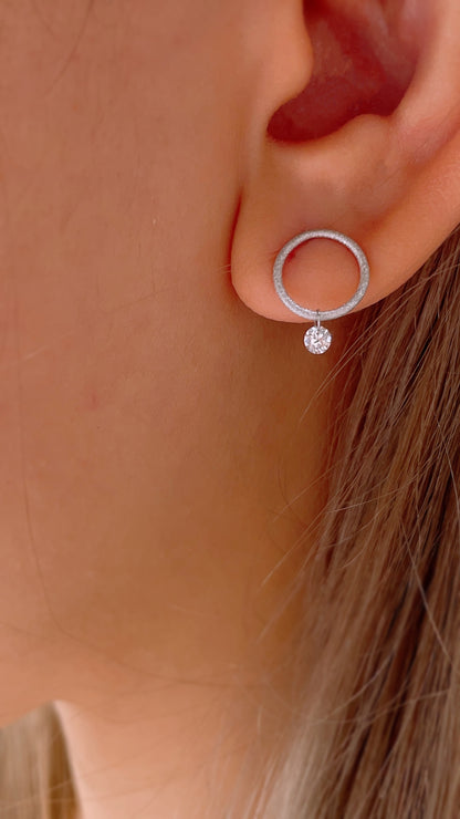 Dangle Diamond Earrings-WK3627