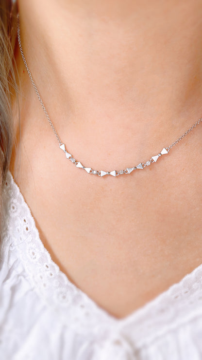 Princess Bows Diamond Necklace-WK2461@