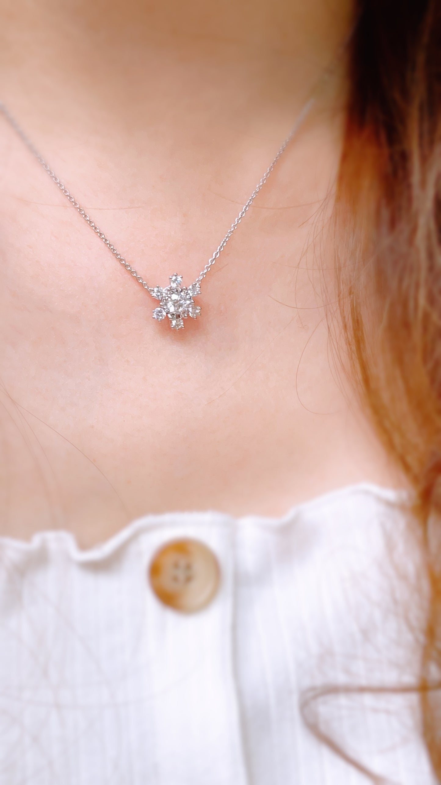 Winter Snowflake Diamond Pendant-WK3611