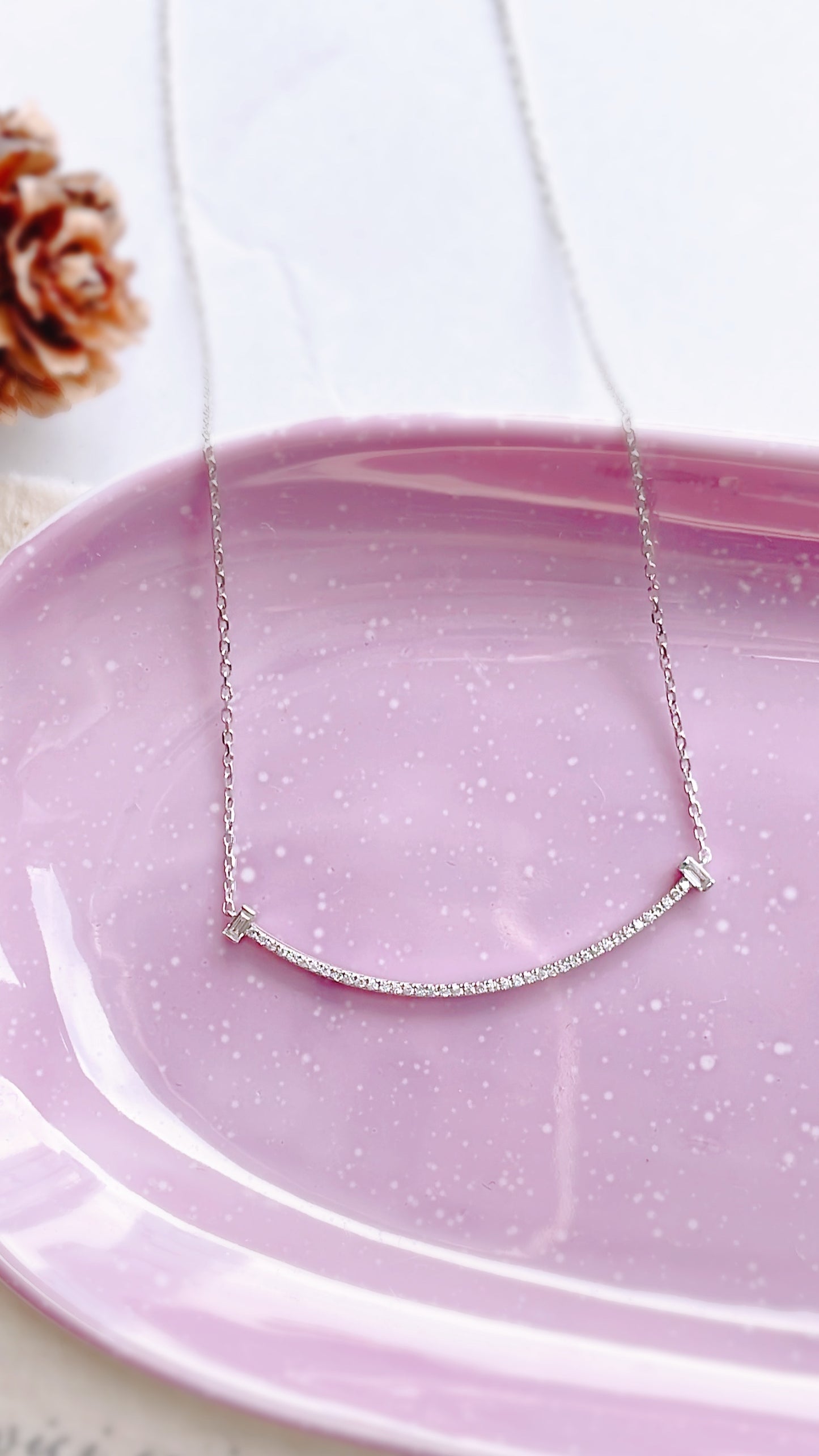 Smile Diamond Necklace-WK3668@