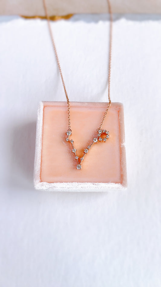 Pisces Diamond Necklace-WK3564