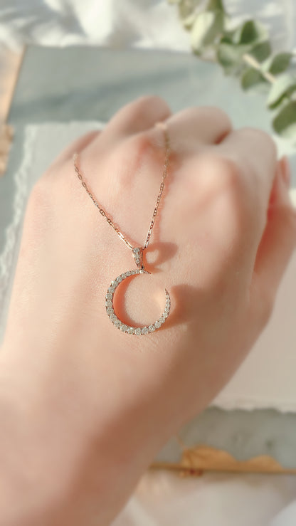 Moon Lullaby Diamond Pendant(WK3489)