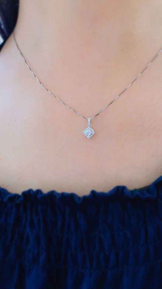 Cluster Diamond Pendant-WK3594