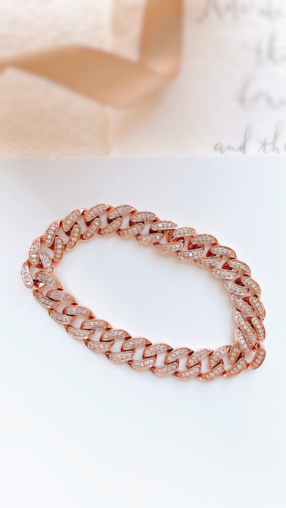 Diamond Cuban Link Bracelet-WK3805